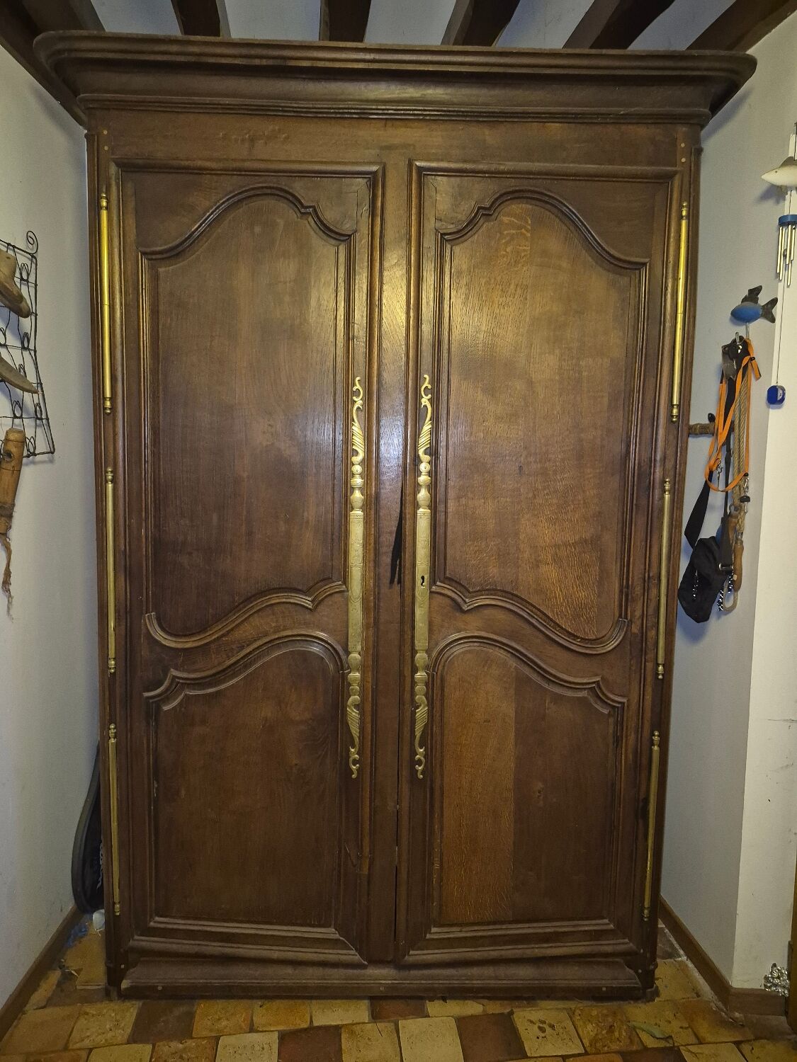 Very large antique wardrobe