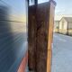 Louis Seize Oak corner cabinet with a quarter curved front