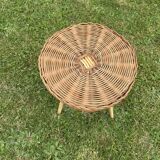 Rattan Tripod Stool