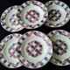 6 deep plates in Saint Amand earthenware Art Deco style