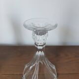 Lot of 2 crystal glass candlesticks