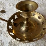 Brass cellar rat candlestick