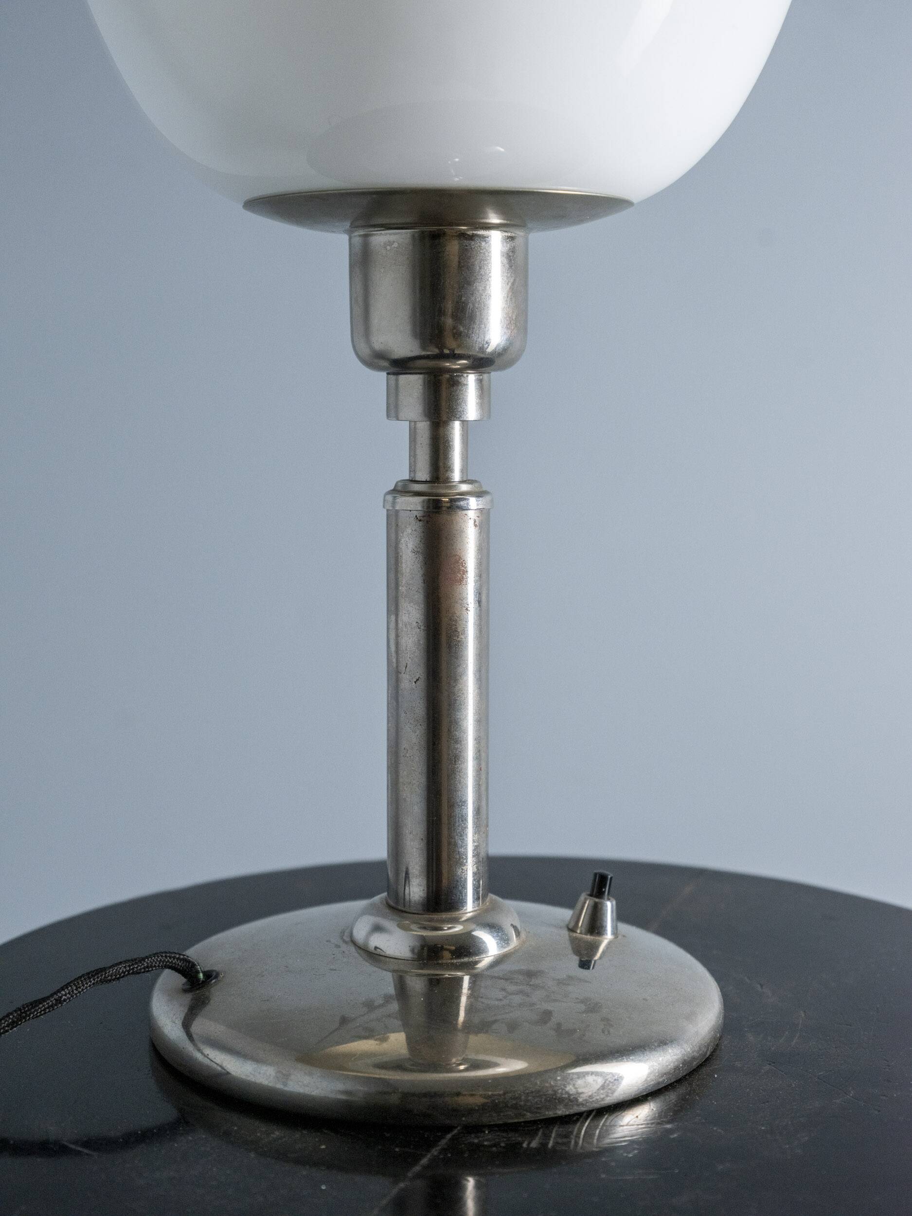 Art Deco table lamp with opaline glass, circa 1930