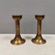 A set of brass candle holders from CAWA Denmark, 1960s.