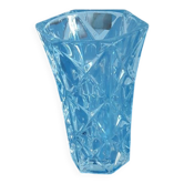 Vase vintage Luminarc en verre taillé – Motif géométrique- H13cm
