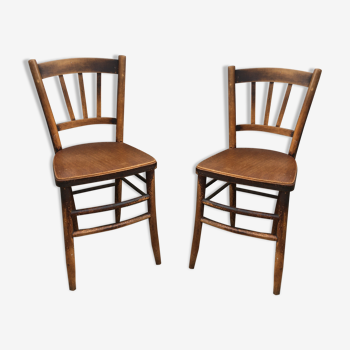 Pair of bistro chairs made of beech wood