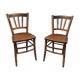 Paire de chaise bistrot en bois de hêtre
