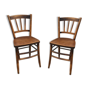 Pair of bistro chairs made of beech wood