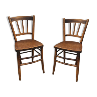 Pair of bistro chairs made of beech wood
