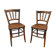 Paire de chaise bistrot en bois de hêtre