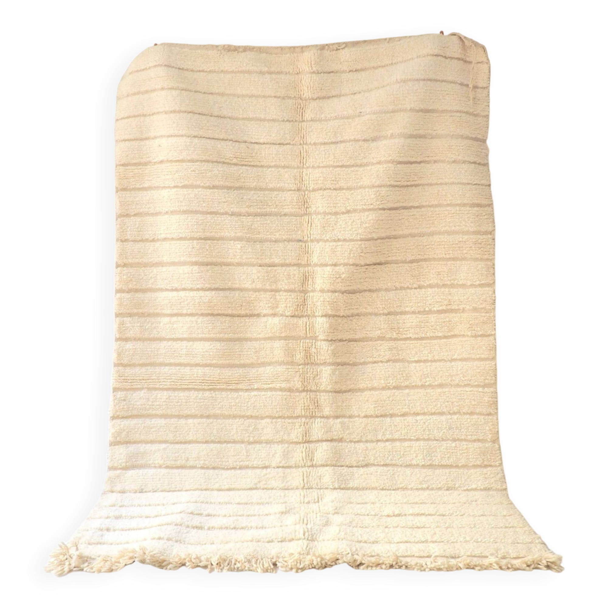 Off-white Beni Ourain Moroccan rug. 100% pure wool, handmade. 245x160cm