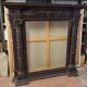 Large fireplace aedicule, carved frame, Renaissance style, 17th century, Italy
