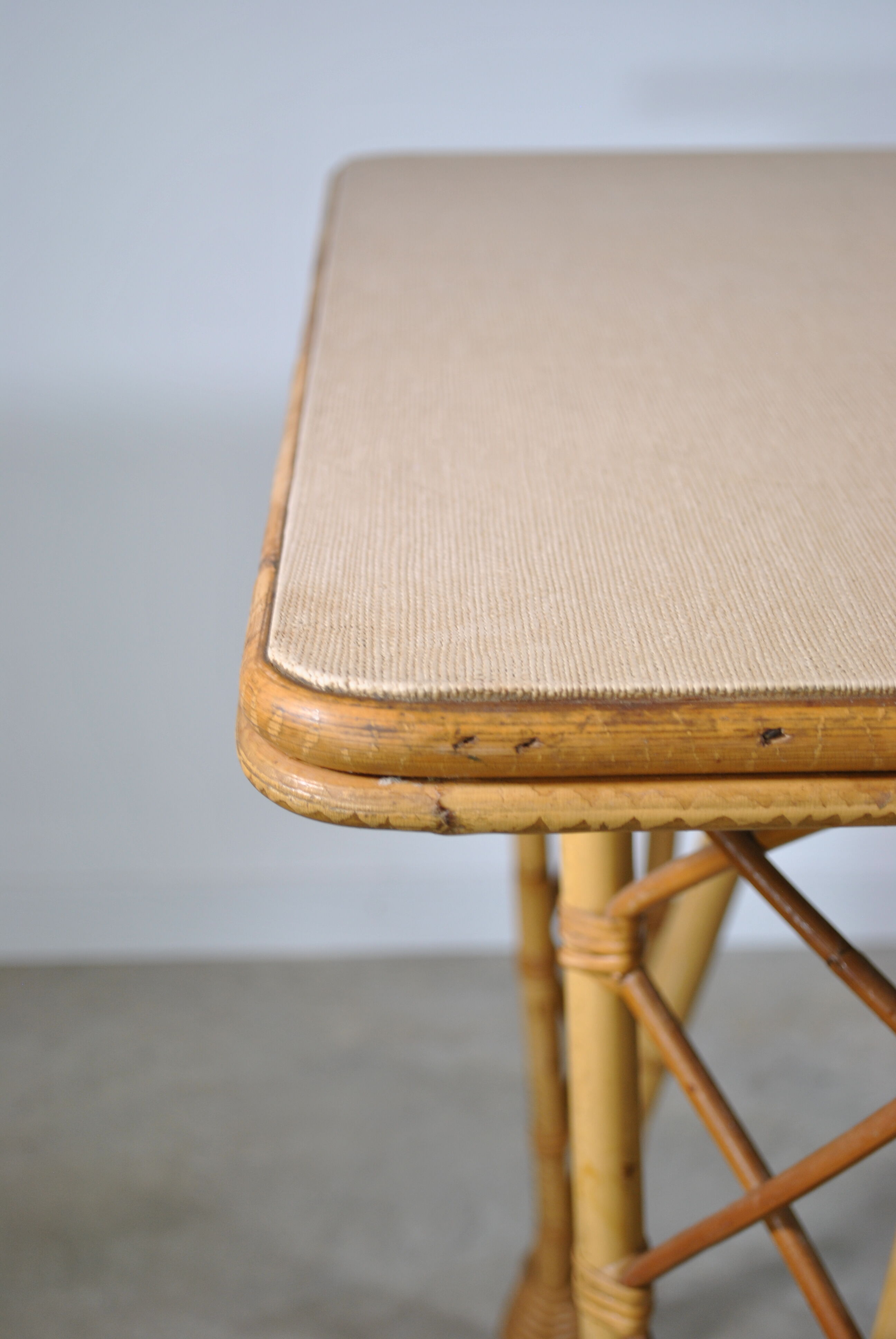 Rattan dining table year 60