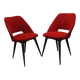 paire de chaises tonneau attribué a pierre Gariche