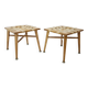 Pair of mid-century beech stools, Czechoslovakia, around 1950s