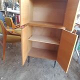 Clear wooden storage cabinet