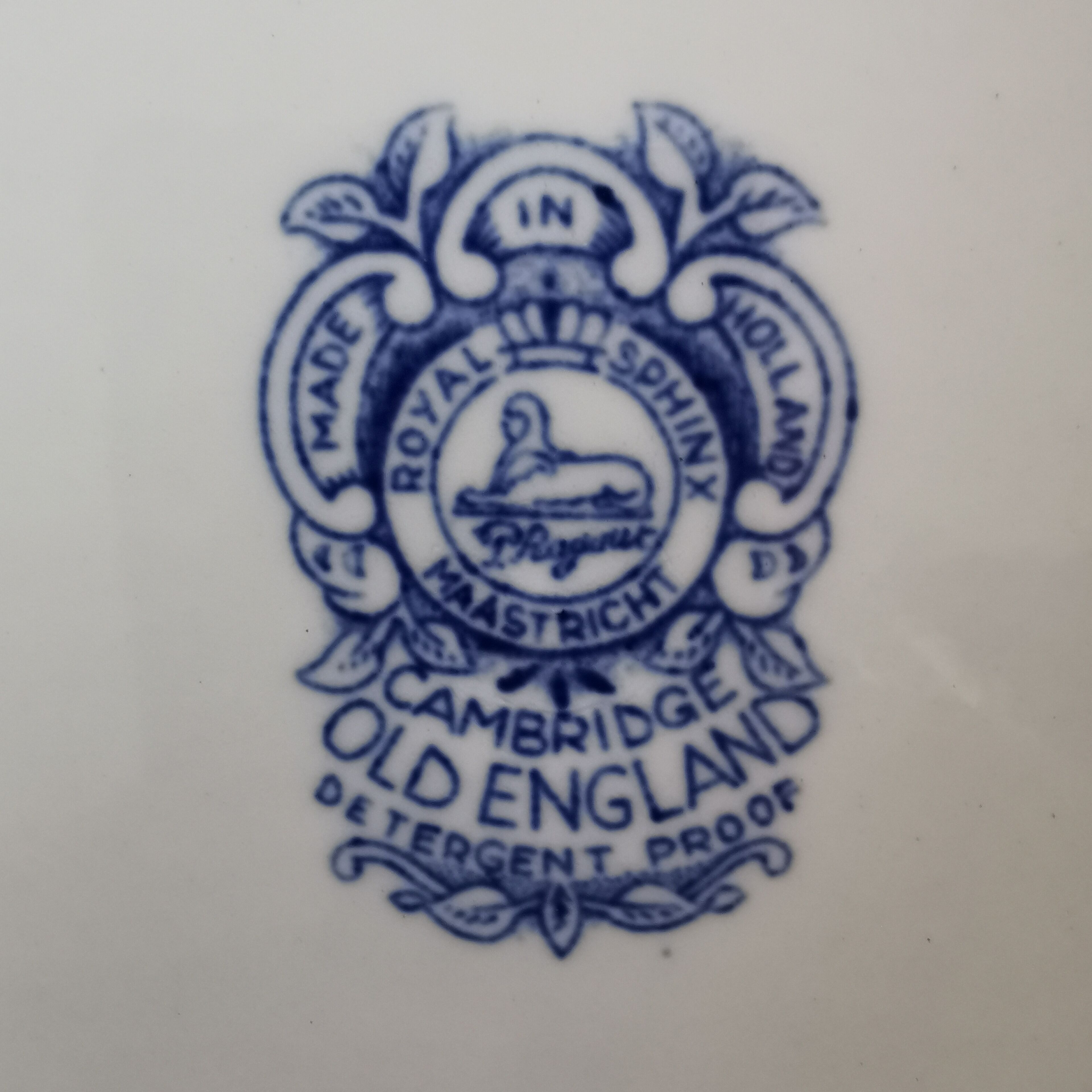 Earthenware dinner plate, Royal Sphinx Maastricht "Cambridge"