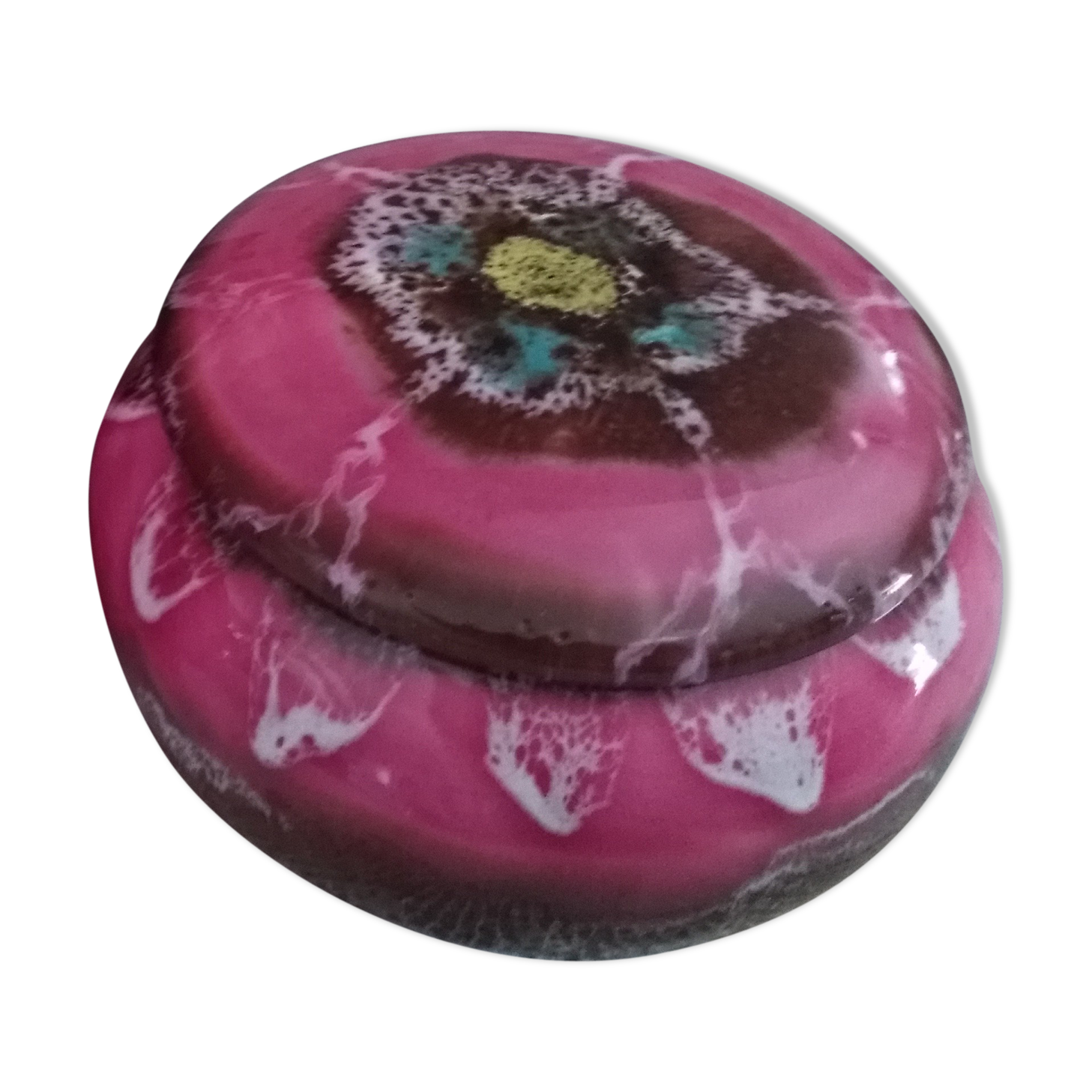 Candy/ Art Deco vallauris brown/pink fuchsia jewellery