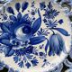 Trio d’assiettes bleues