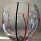 Vase boule vintage en verre soufflé et pâte de verre