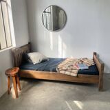 Brutalist Aranjou elm bed