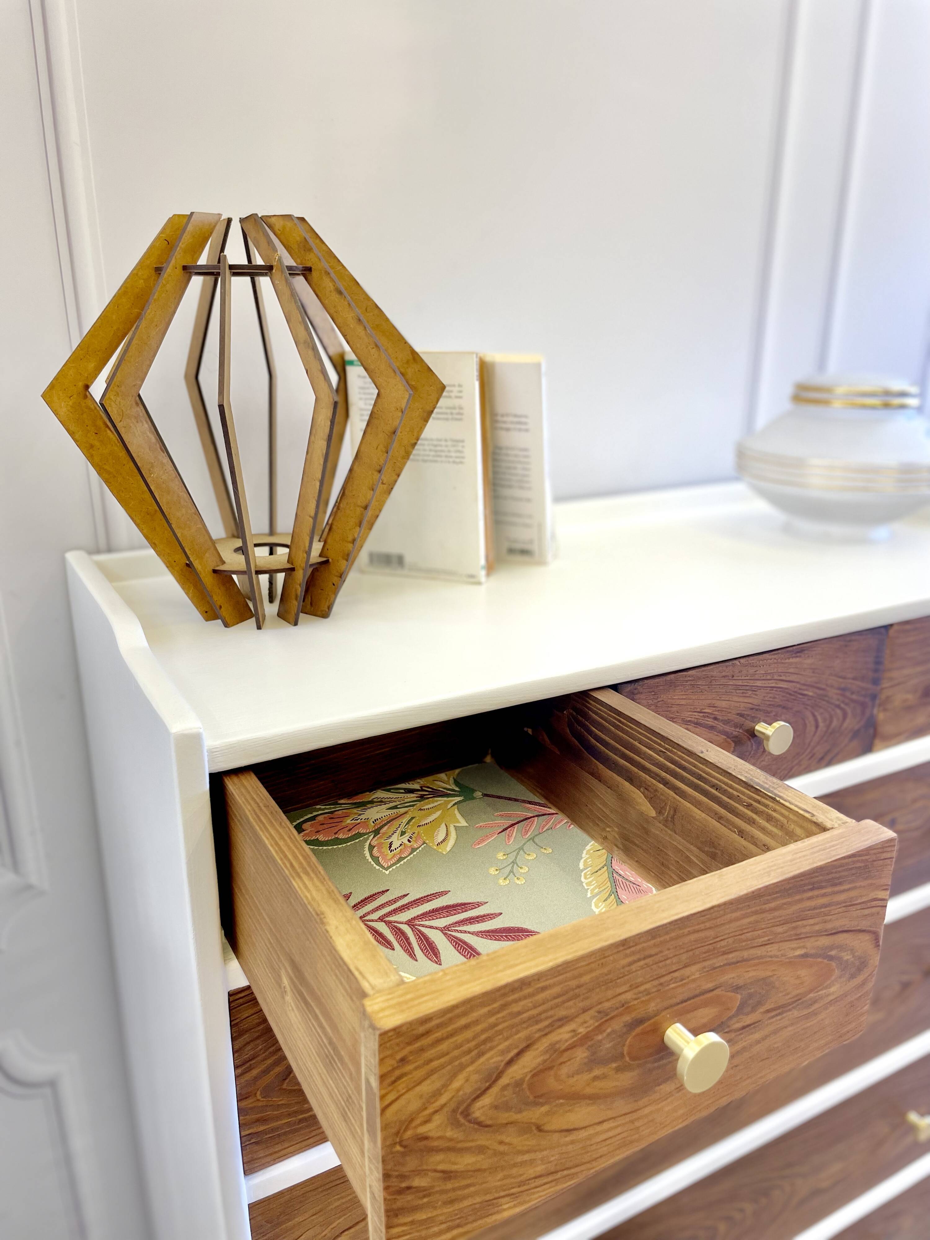 Commode vintage en bois – style scandinave – très bon état
