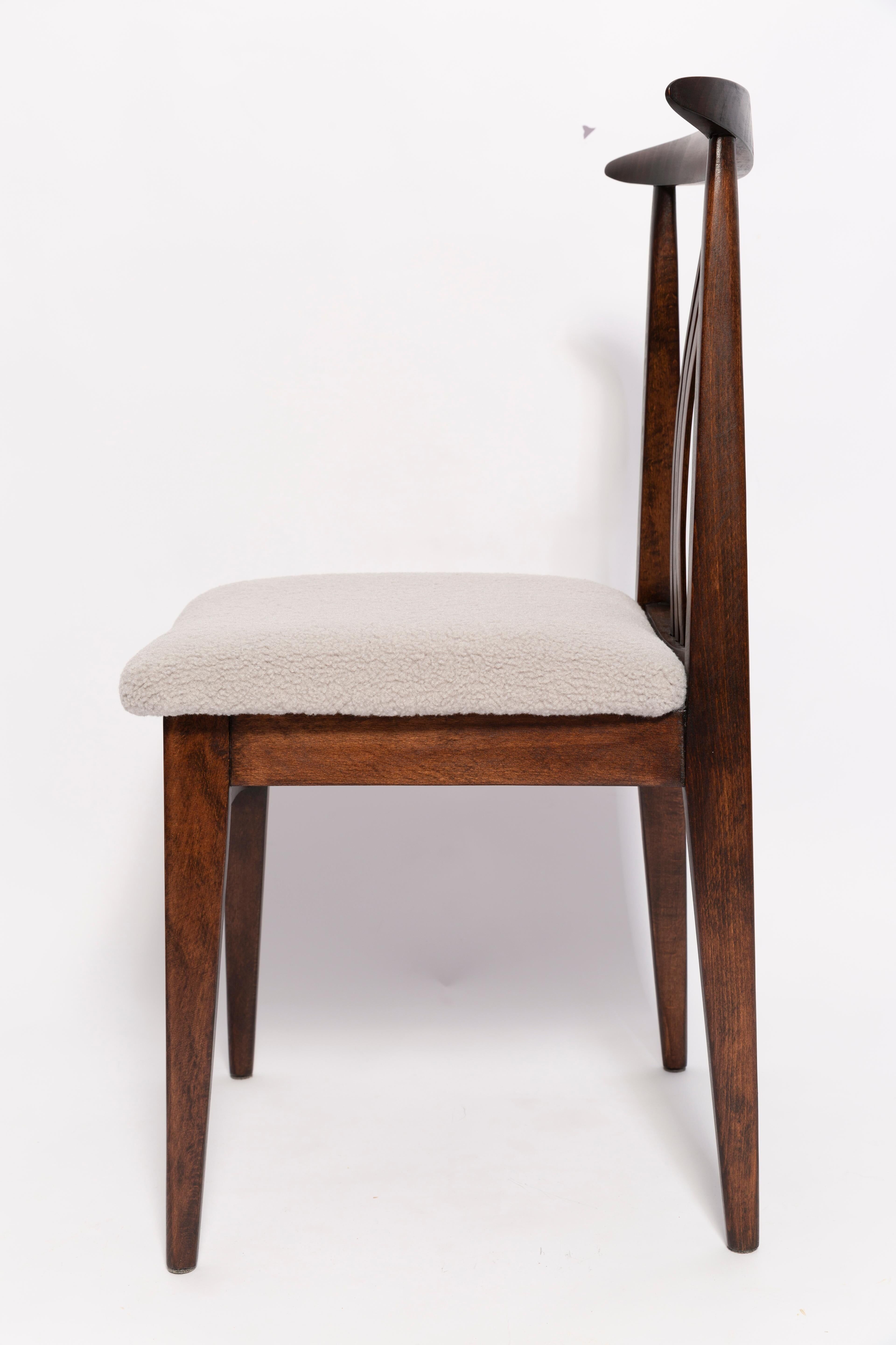 Mid-Century Chair in Boucle and Beech by M. Zielinski, Europe, 1960s