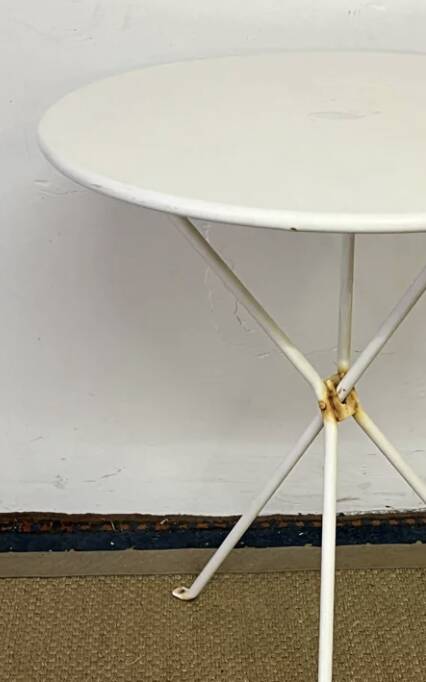 Vintage metal bistro table