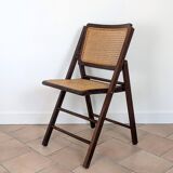 Vintage caned folding chair