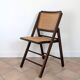Chaise pliante vintage cannée