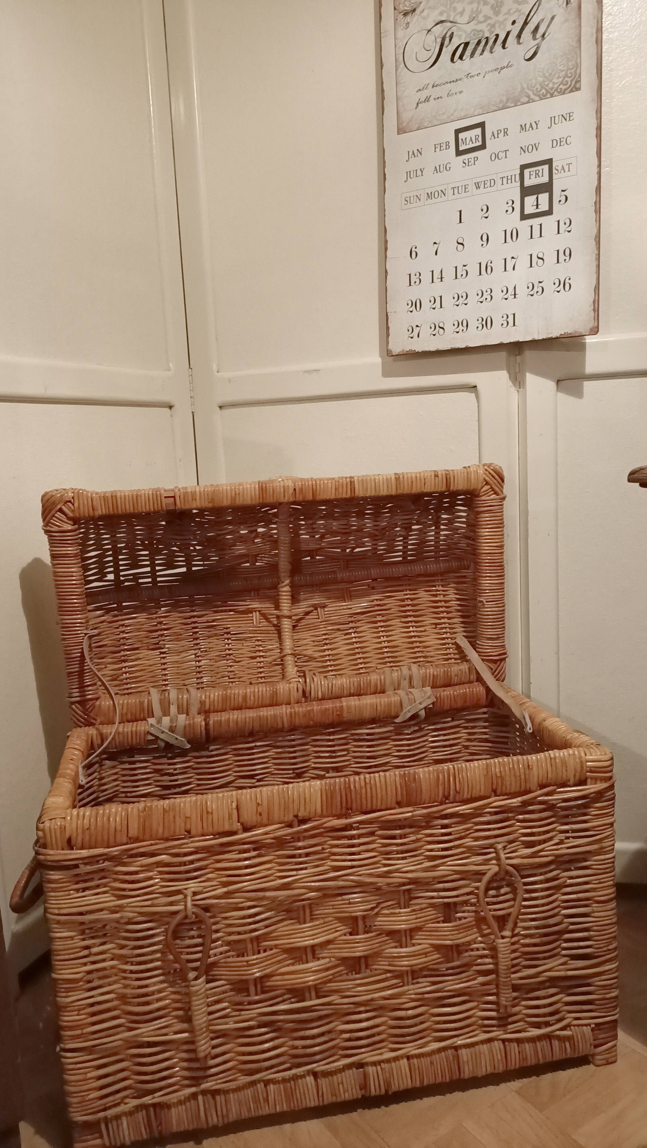 Braided wicker trunk