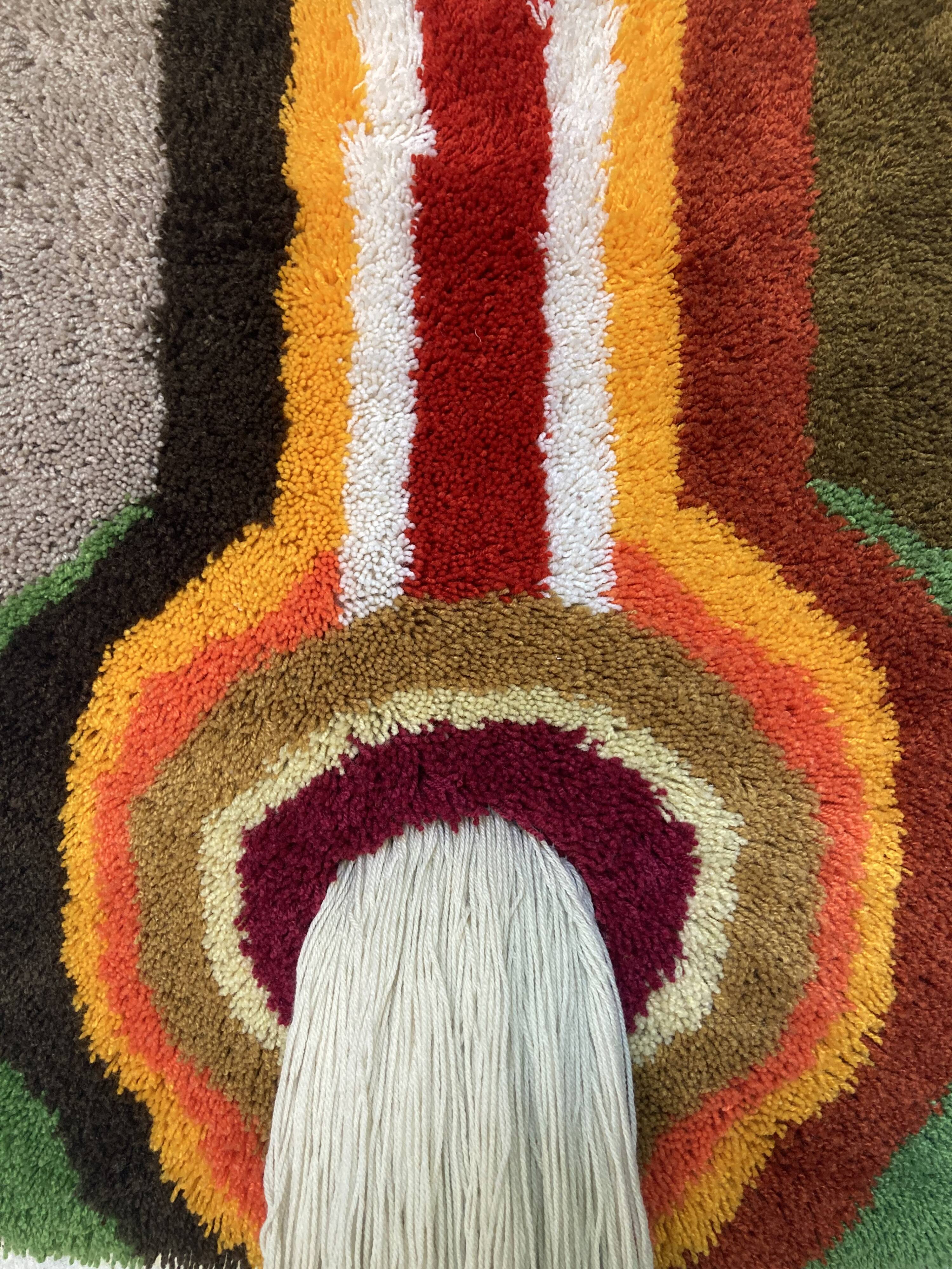 Mid-century modern or Danish Rya style tapestry