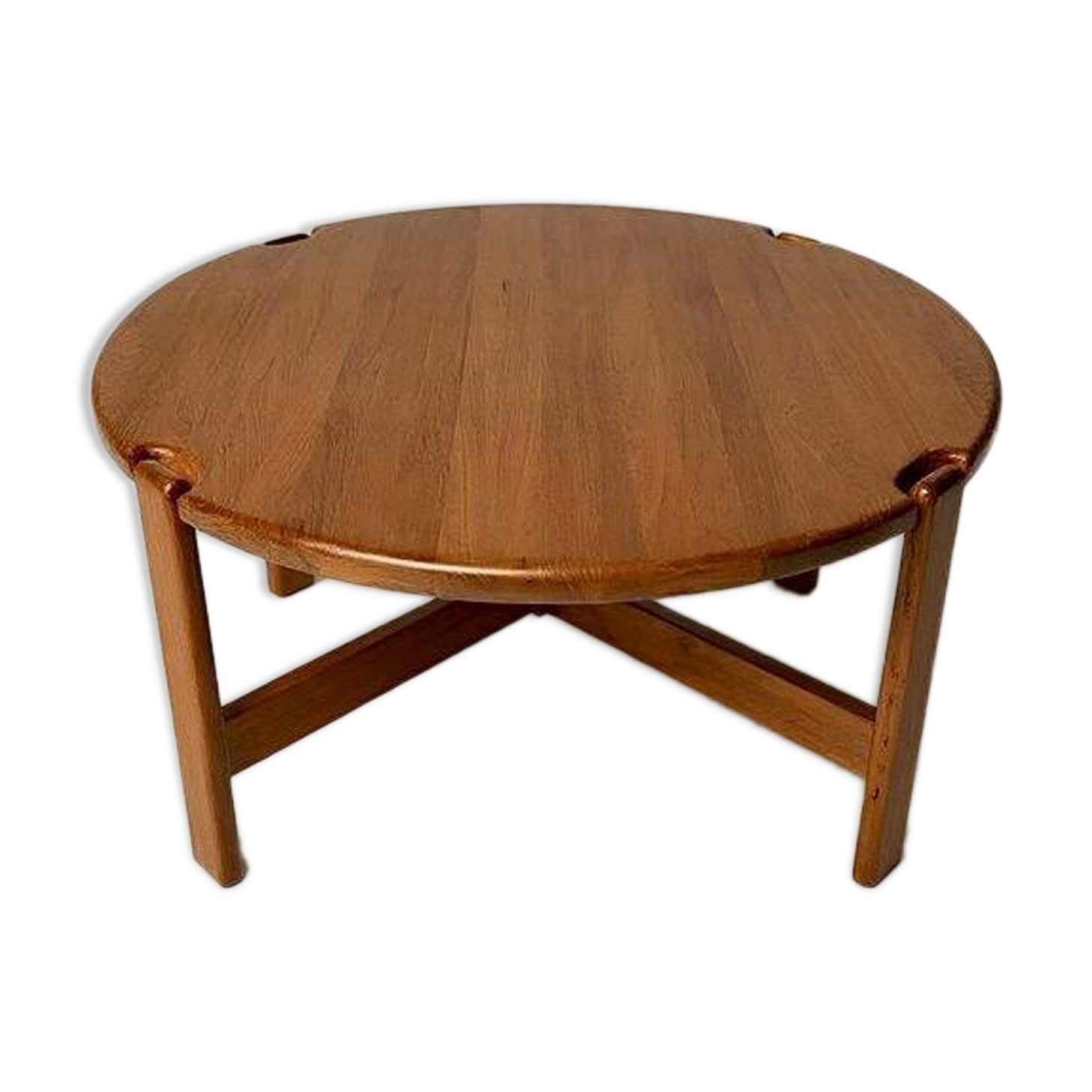 Round teak coffee table - Niels Bach - 1970