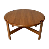 Round teak coffee table - Niels Bach - 1970
