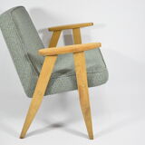 Vintage original armchair model 366, Poland, 1960s, green