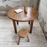 Round oak table 1950