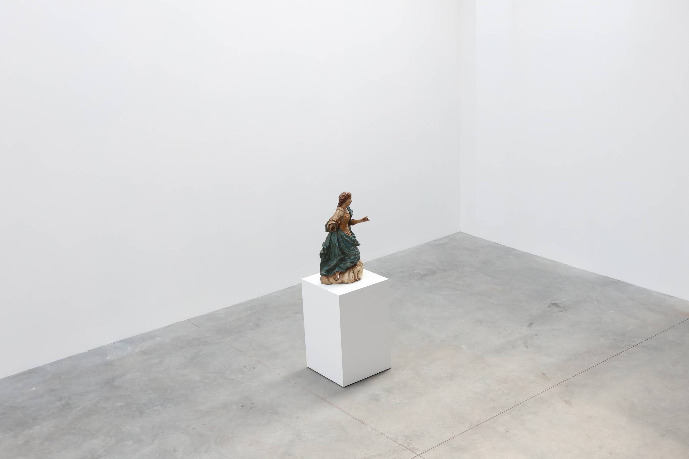 French 18th Century Religious Statue of the Virgin Mary on a cloud