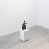 French 18th Century Religious Statue of the Virgin Mary on a cloud