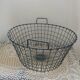 Black metal basket