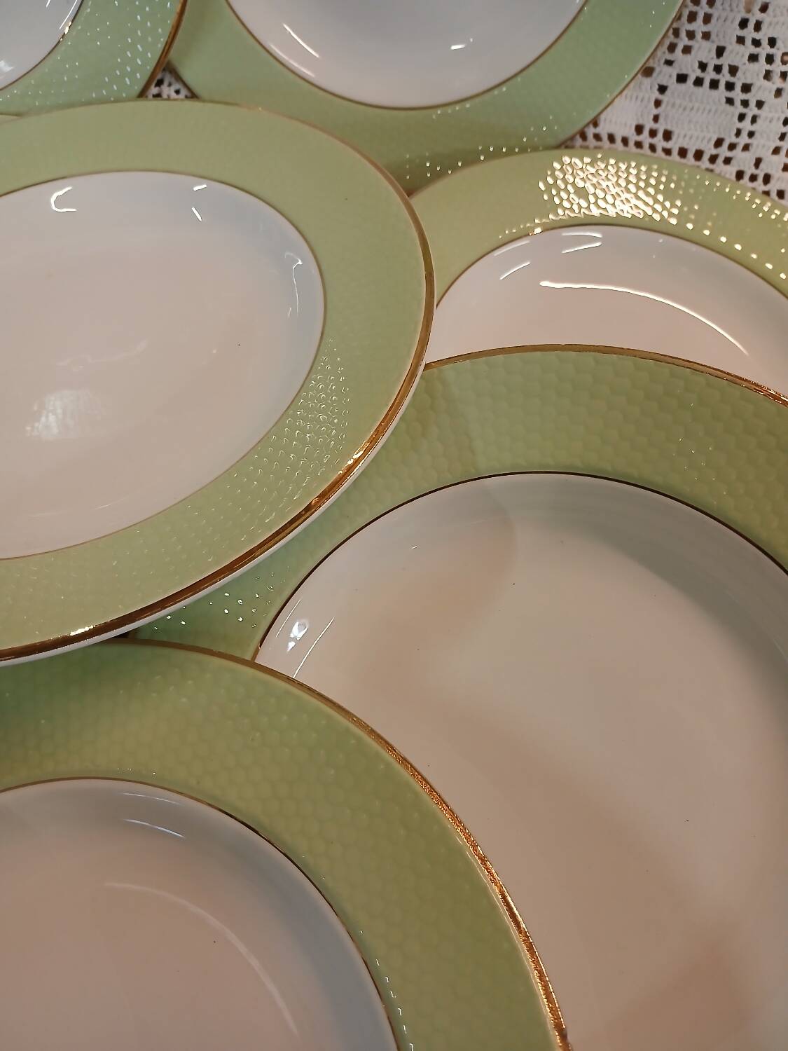 12 antique soup plates from L'Amandinoise