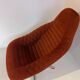 Vintage bucket chair in brick velvet