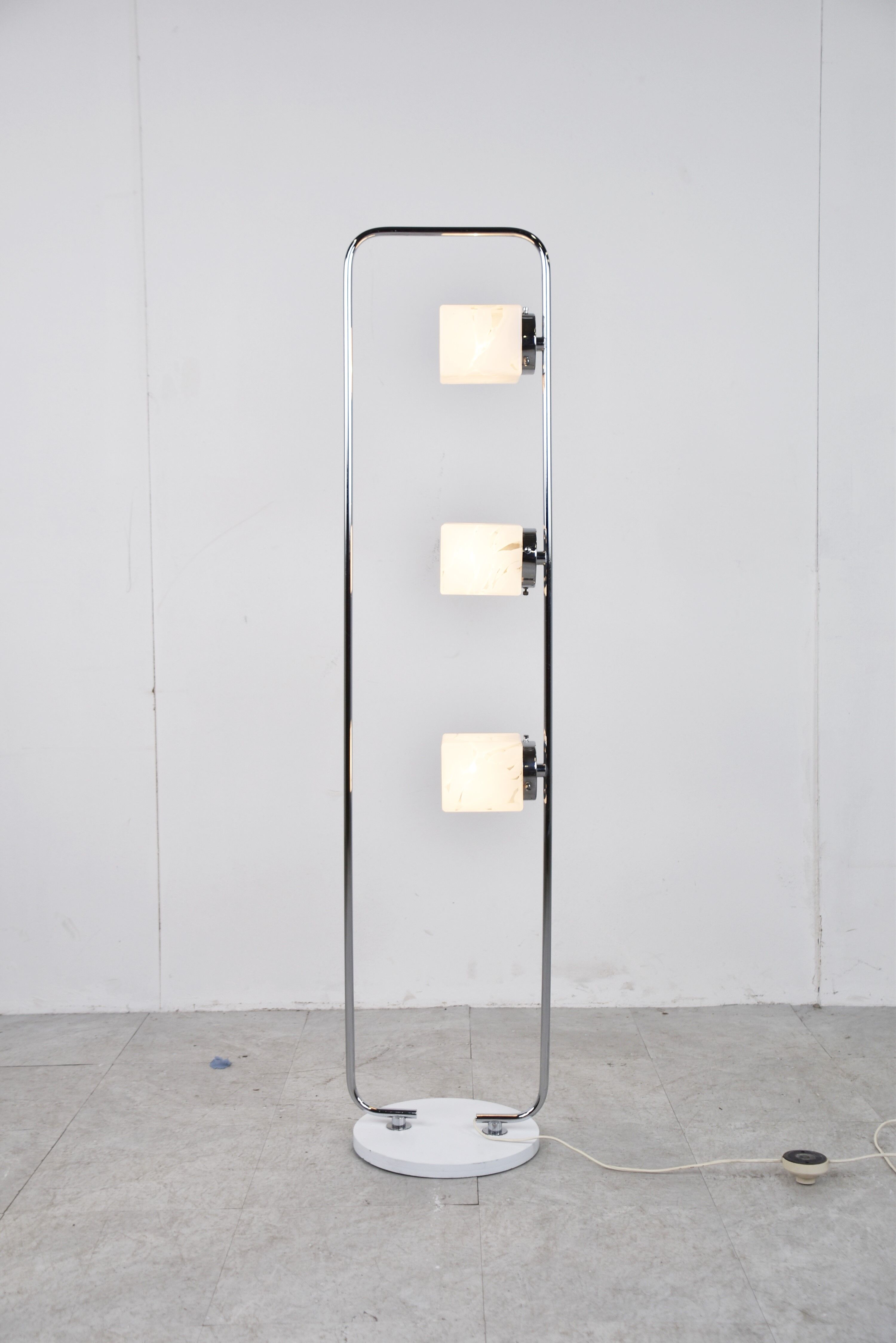 Vintage cubic murano glass floor lamp, 1970s