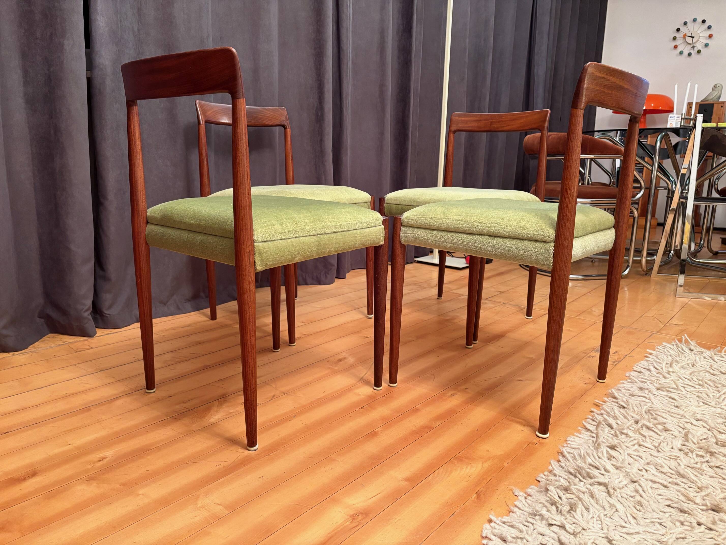 Set of four Lübke chairs, Germany, 1960s