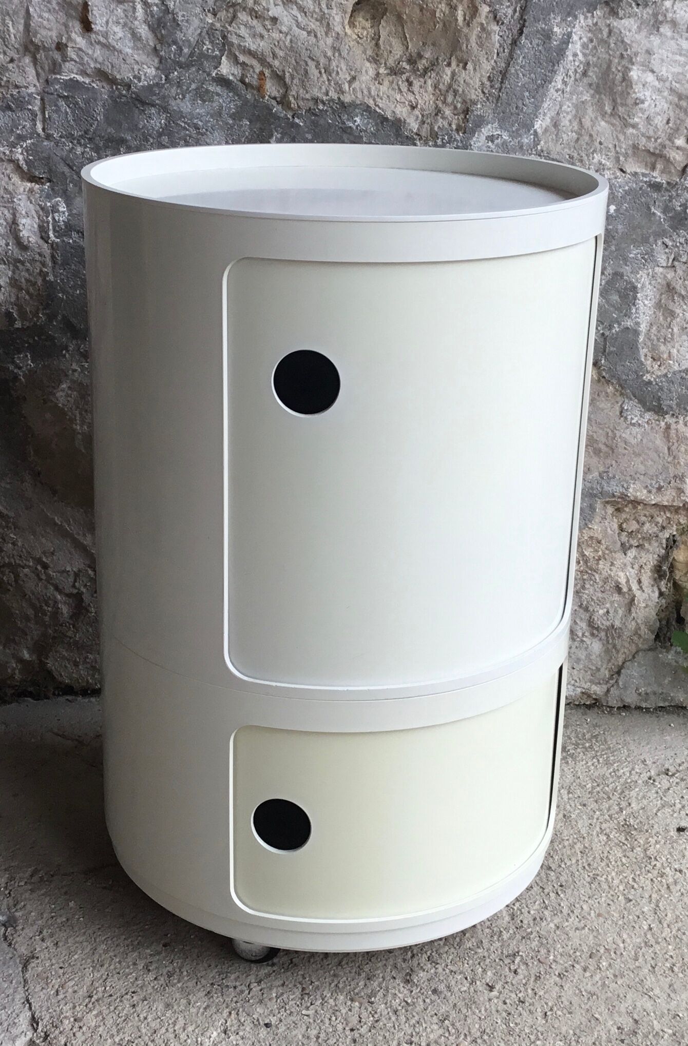 Bedside table with wheels componibili by Anna Castelli for Kartell - vintage 1960