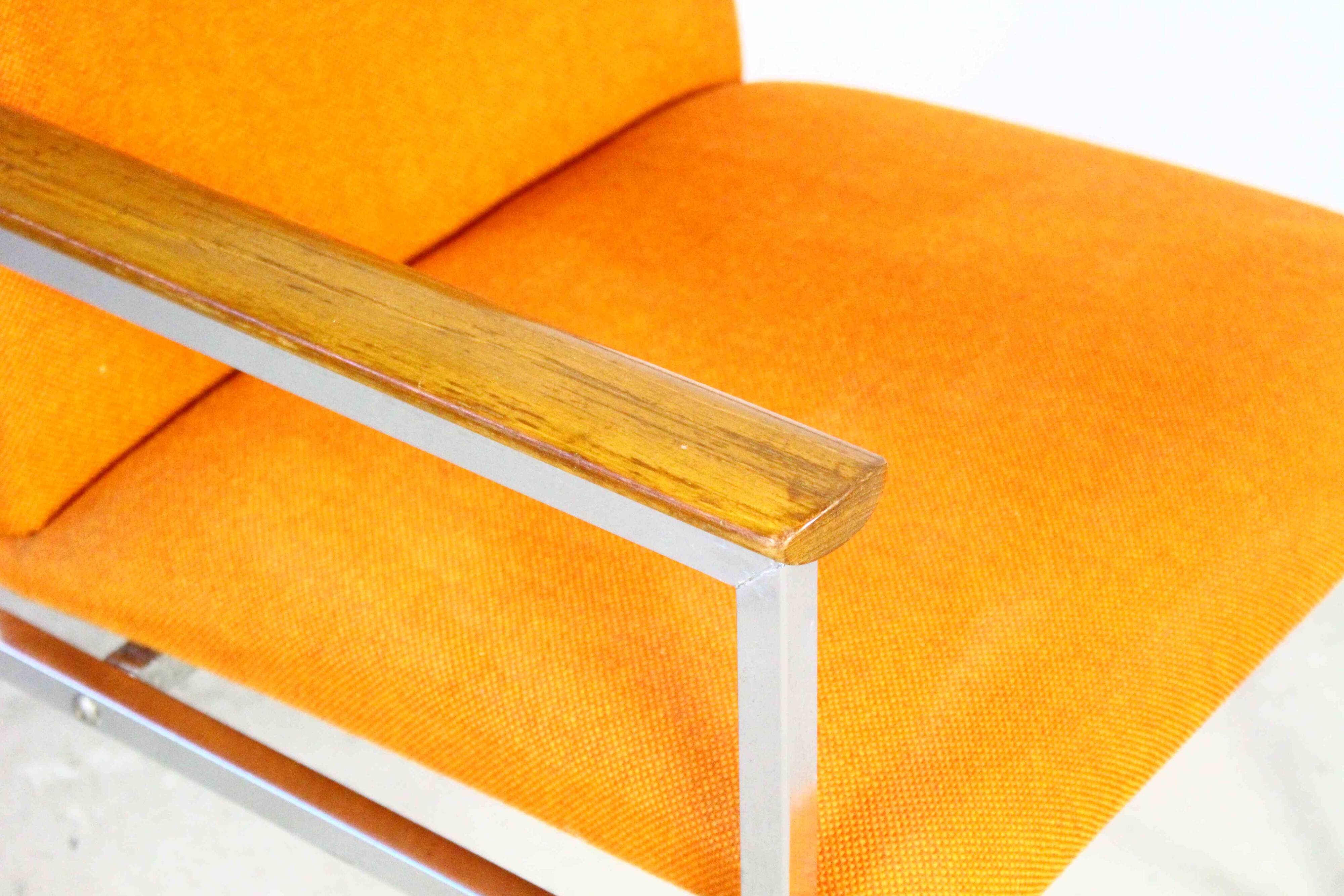 Danish orange chair by Sigvard Bernadotte for France & Søn 1970s