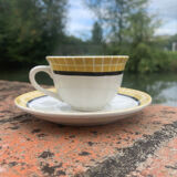Old coffee service with yellow decor