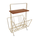 Porte revue acier doré et bois