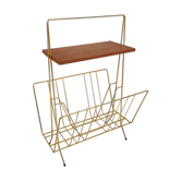 Porte revue acier doré et bois
