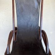 Vintage leather sling chair, 1980s