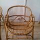 Pair of rattan basket armchairs